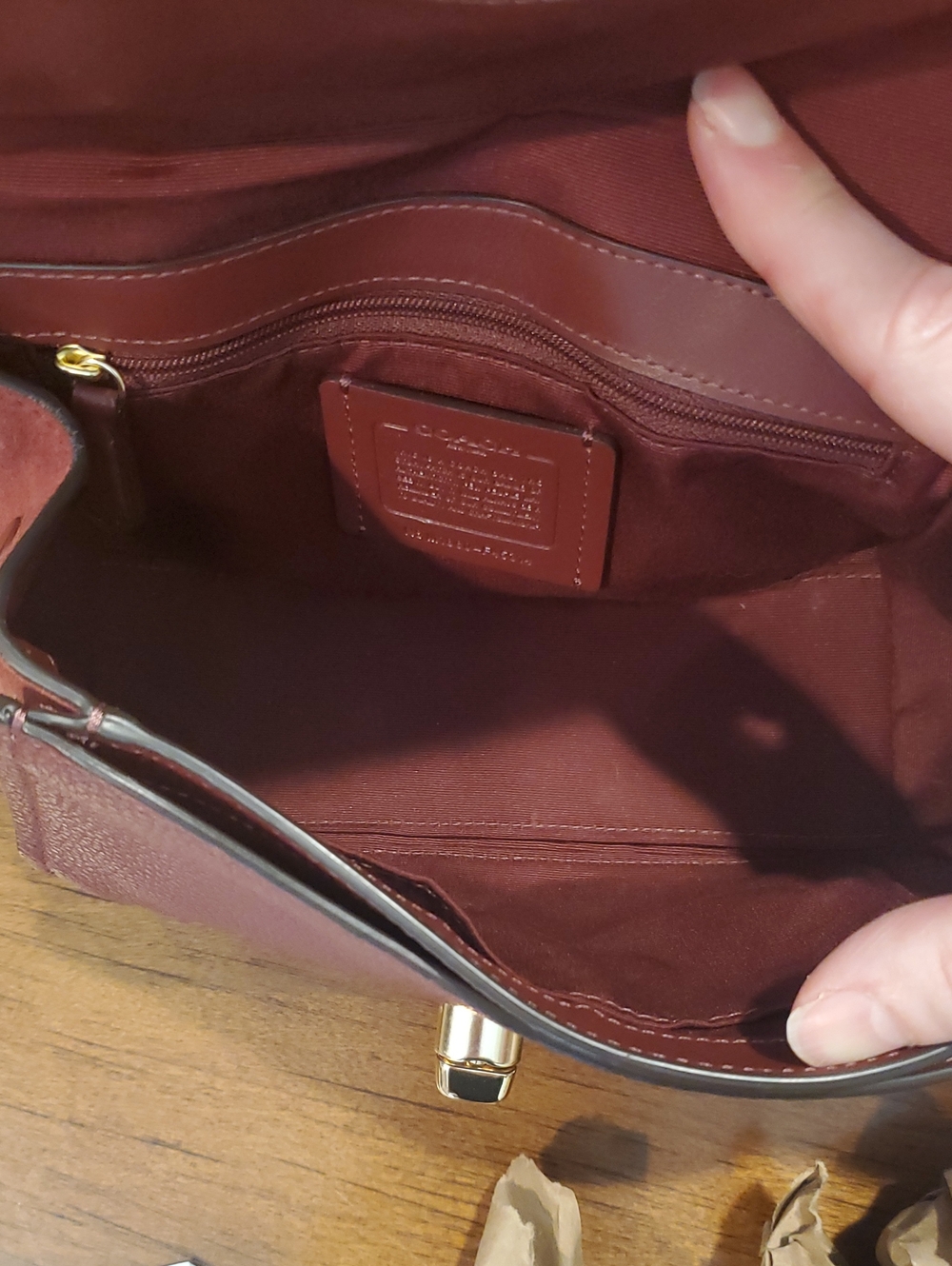 Like NEW Coach Striped Faye Crossbody Bag - Picture 12 of 15
